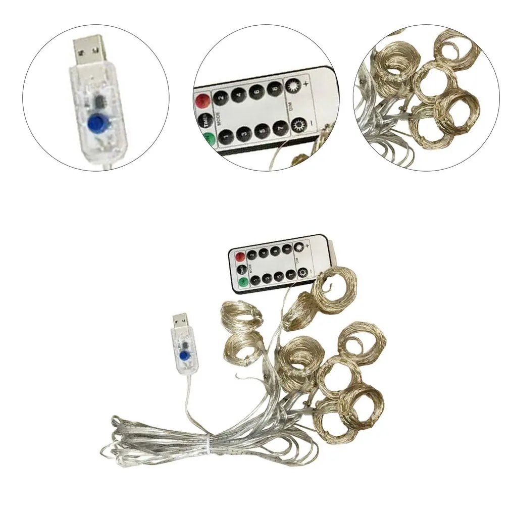 2.5M USB LED Curtains Festoon Led Light Christmas Lights Decorations 2021 String New Year Street Garland |