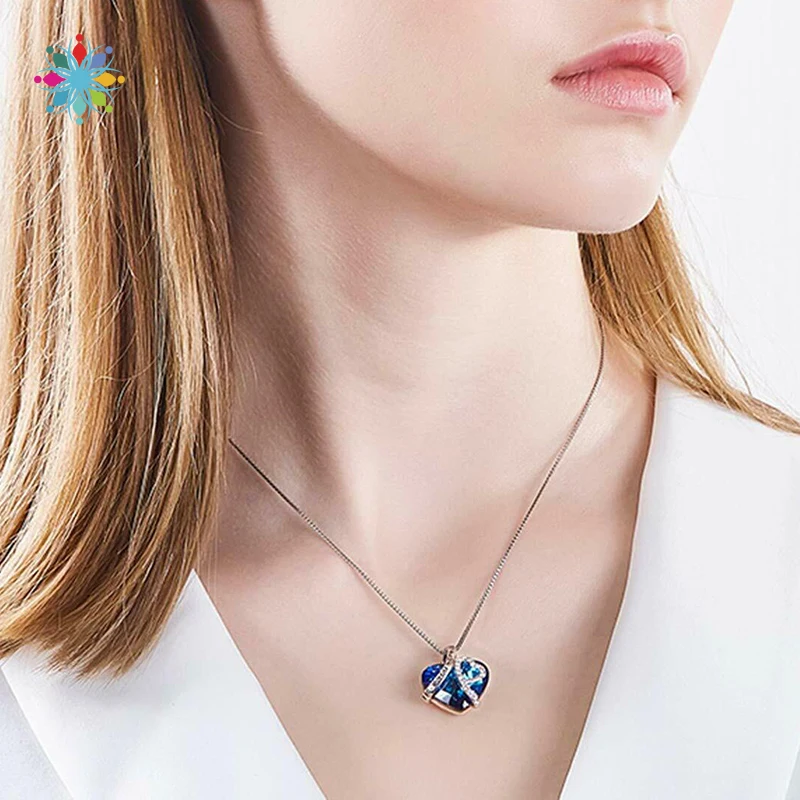 

Hot Letter Heart Shape Necklace Jewelry Women Rhinestone Pendant Necklace Charm Choker Jewelry