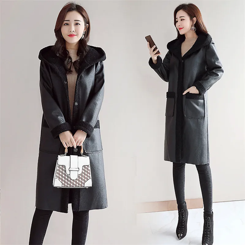 Новинка женское меховое пальто Зимние Теплые Куртки из искусственной кожи 2020