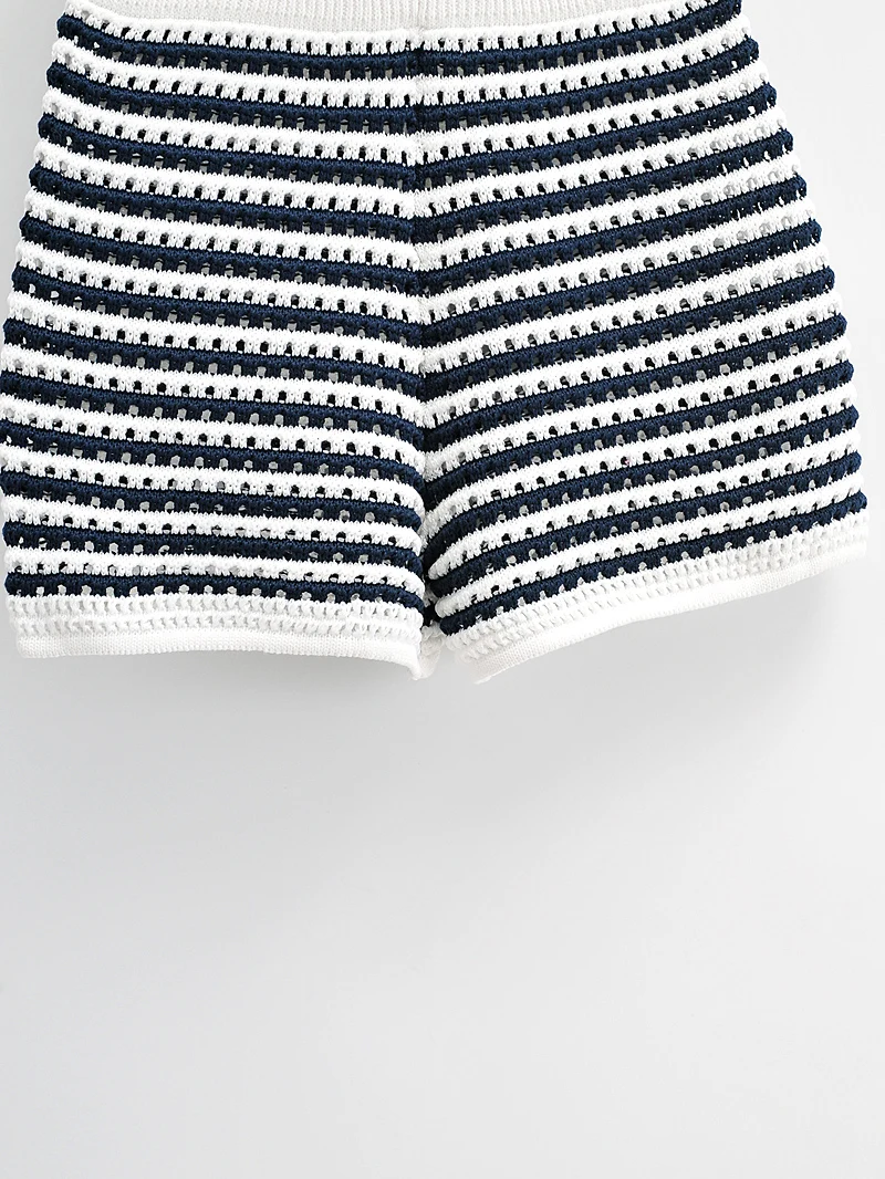 JC·KILIG 2021 Striped Hollow Out Shorts S3195