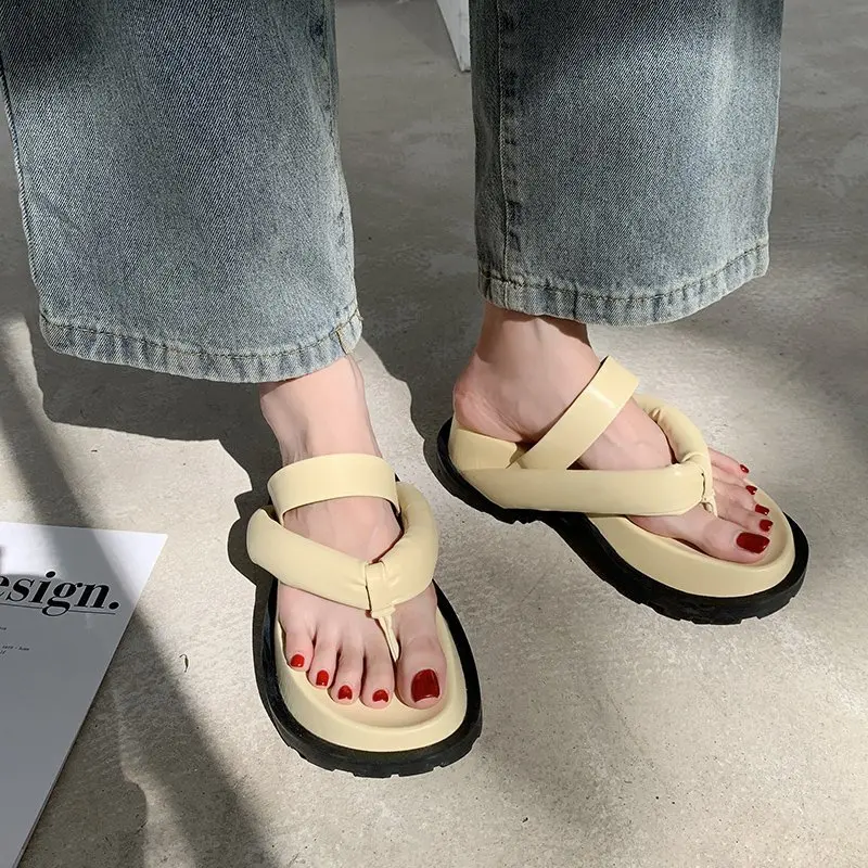 

Women's Slippers 2021 Flip Flop Summer Woman Comfortable Thick Bottom Ladies Trend Fashion Beach Shoes Female Casual Footwear