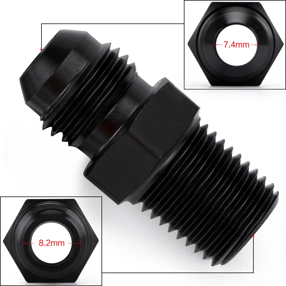 WLR RACING (AN6 NPT1/4) AN6 на 1/4 NPT прямой адаптер бликовая Установка Авто шланг фитинг