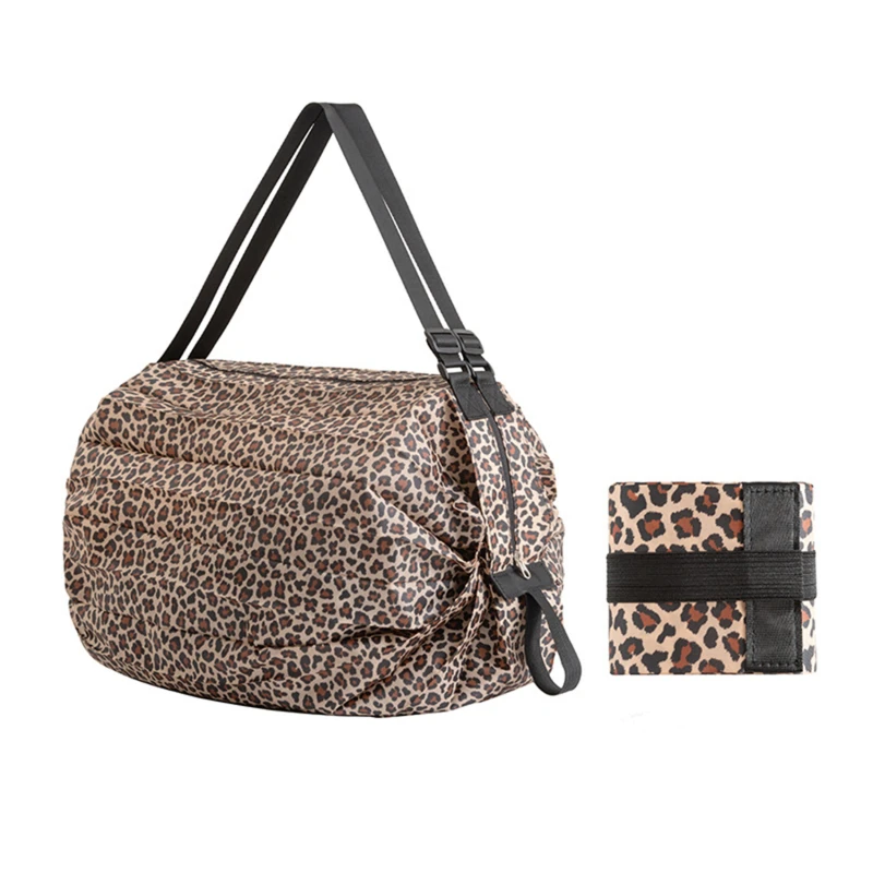 

1Pc New Large Foldable Supermarket Shopping Bag Travel One Shoulder Portable Thickened Hand Carried Eco-friendly Grocery Bag