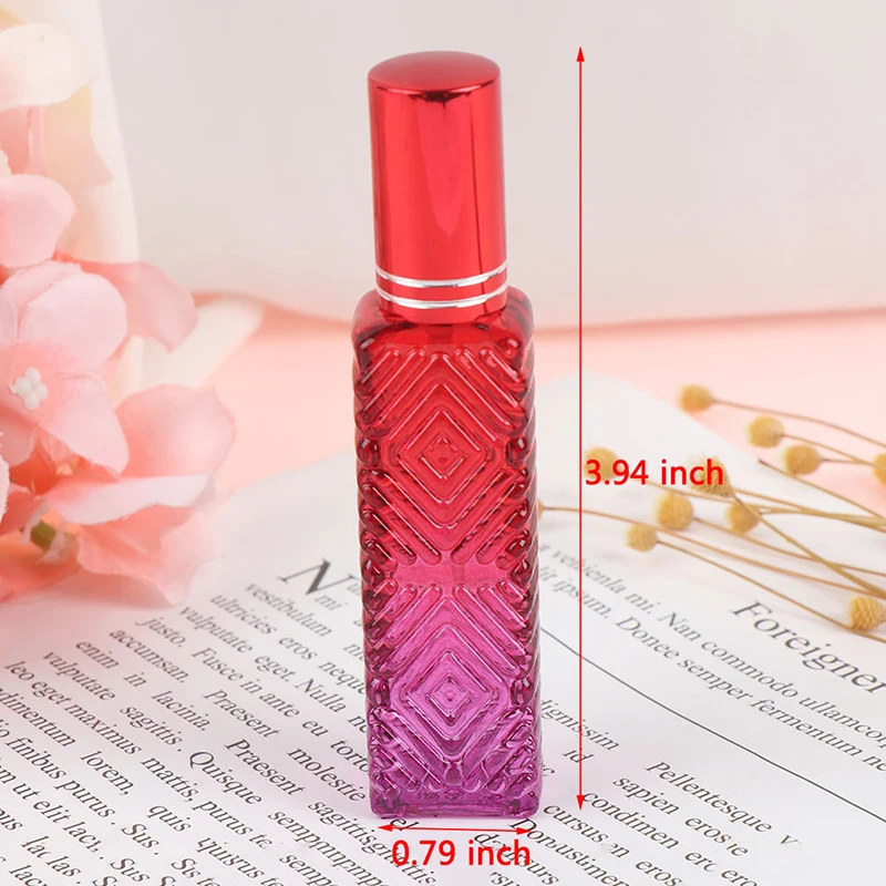 1PCS Square Glass 15ml Colorful Empty Perfume Bottle Mini Fragrance Refillable Vials Cosmetic Packaging Spray | Красота и здоровье