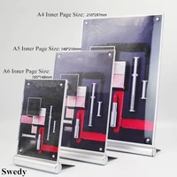 a4 metal acrylic sign holder table menu holder display stand 8 5x11 l shape picture photo poster frames for desk display