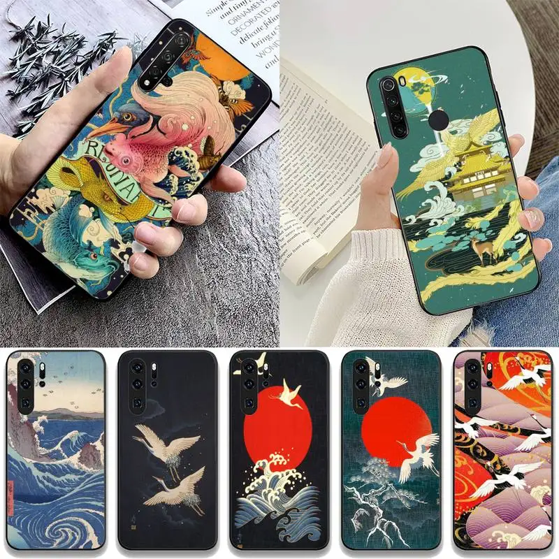 

Apanese Style Ukiyo-e Art Phone Case For Huawei Nova 2 I Plus 3 I E 4 E 5 I Pro 6 SE 6 5G Cove Fundas Case