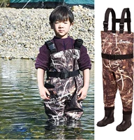 neygu waterproof kid fishing chest waders children fishing wader toddler wader attached rubber boots for outdoor sports