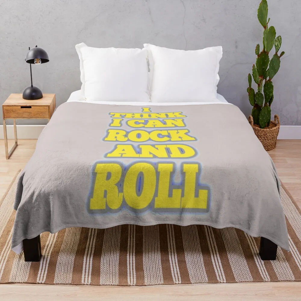 

I Think I Can Rock And Roll Blanket Fleece Cartoon Print Children Warm Bed Throw Blanket newborn bayby Adult Blanket