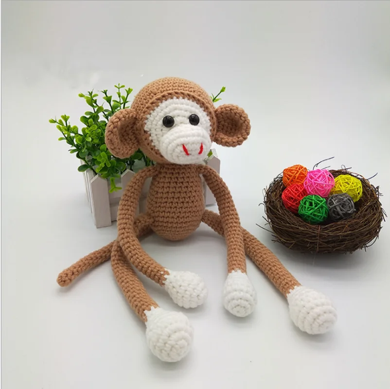 1 шт. обезьяна ручной работы детские мягкие плюшевые животные игрушки куклы милые
