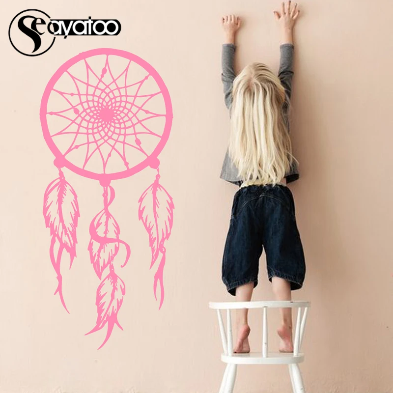 Dreamcatcher Feather Symbol Amulet Vinyl Wall Sticker Decal Bedroom Stickers Home Decor | Дом и сад