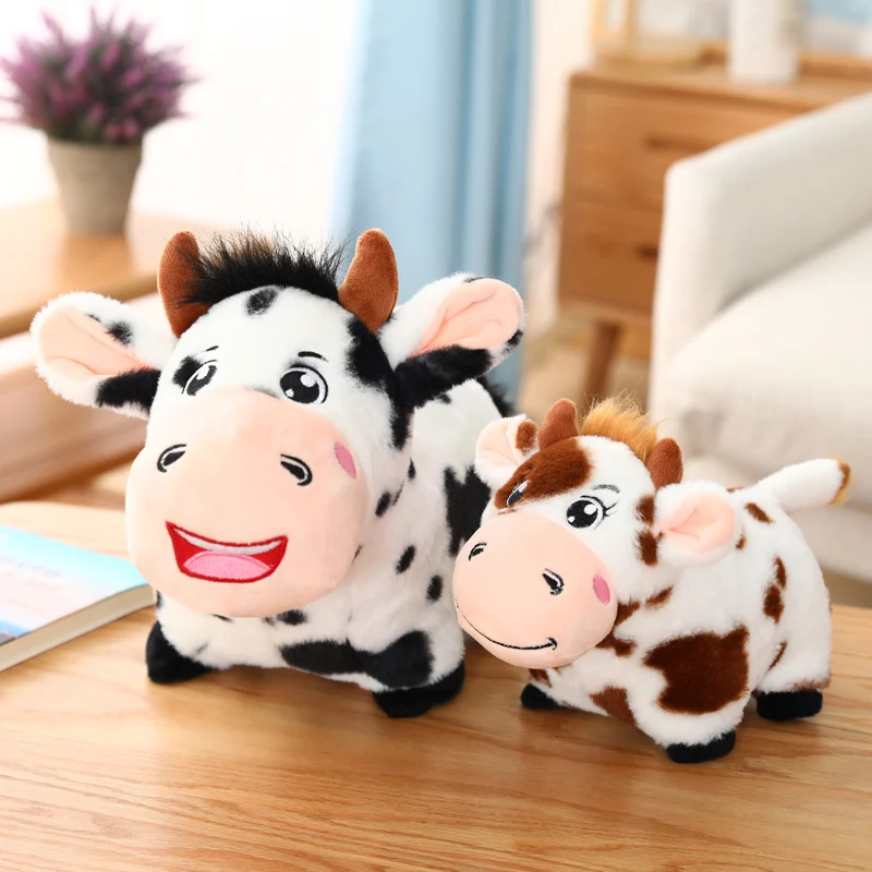 

30/40cm Cute Cartoon Couple Cow Plush Toys Stuffed Soft Kawaii Animals Pillow Nice Doll For Girls Kids Friends Birthday Gifts