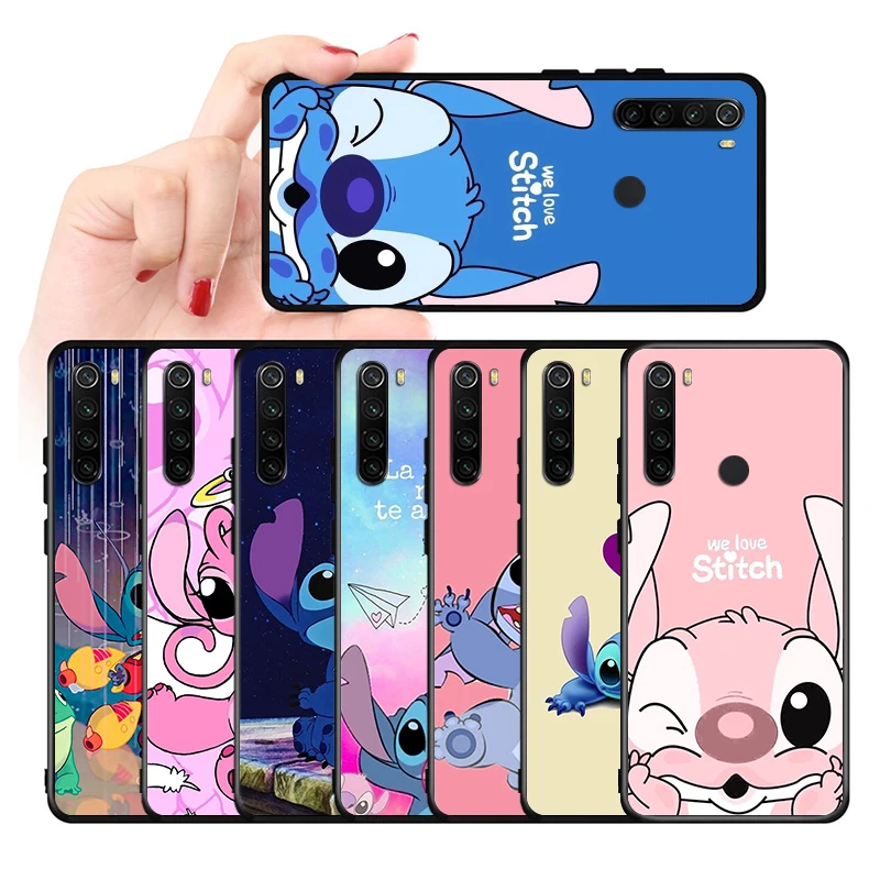 

Lilo Stitch For Xiaomi Redmi Note 10S 10 9 9S 9T 8T 8 7 6 5 Pro Max 5A 4X 4 5G Soft Silicone Black Phone Case