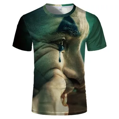 

All-match clown T-shirt The latest hip-hop men's 3D printed T-shirt, interesting men and women custom clown face T-shirt