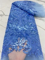 african sequins lace fabric embroidered nigerian beads lace fabrics bridal 2022 high quality lace french lace fabric 4671b