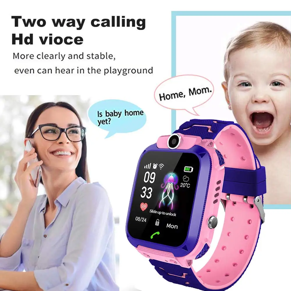 

1.44" Rechargeable Kids Children Smart Watch Touch Screen Remote Camera SOS Call Anti-lost Tracker Wrist 2G Network