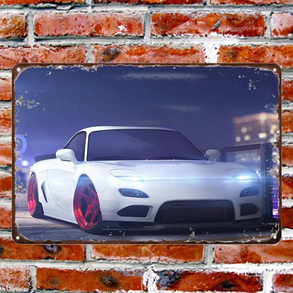 

Sport Car Metal Tin Sign Modern Wall Metal Art Home Wall Posters Garage