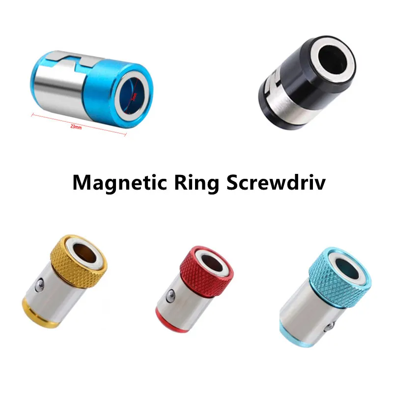 1/4” Metal Screwdriver Bit Universal Magnetic Ring For 6.35mm Shank Anti-Corrosion Drill Magnet Powerful | Инструменты