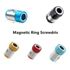 Металлическая отвертка 14 дюйма, универсальное магнитное кольцо, магнитное кольцо для хвостовика 6,35 мм, антикоррозийное сверло, магнитное мощное кольцо