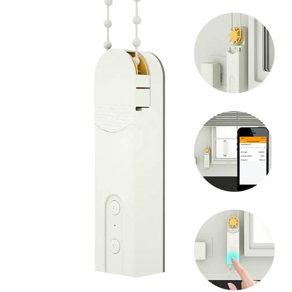 

DIY Smart Motorized Chain Roller Blinds Shade Shutter Drive Motor Powered By Solar Panel and Charger Bluetooth APP Control