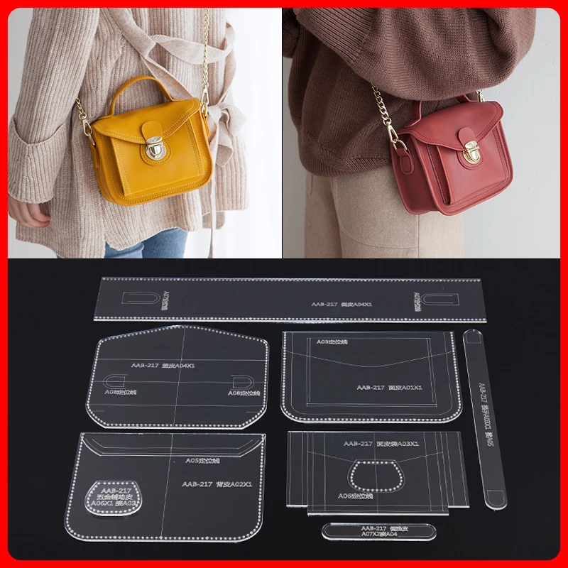 1 комплект DIY Ручная кожаная сумка на одно плечо узор рисунок акриловый дизайн