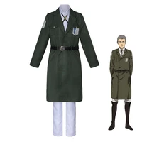 new attack on the titan cosplay costume green cloak investigation corps full set of cos allen uniforms army green long coat