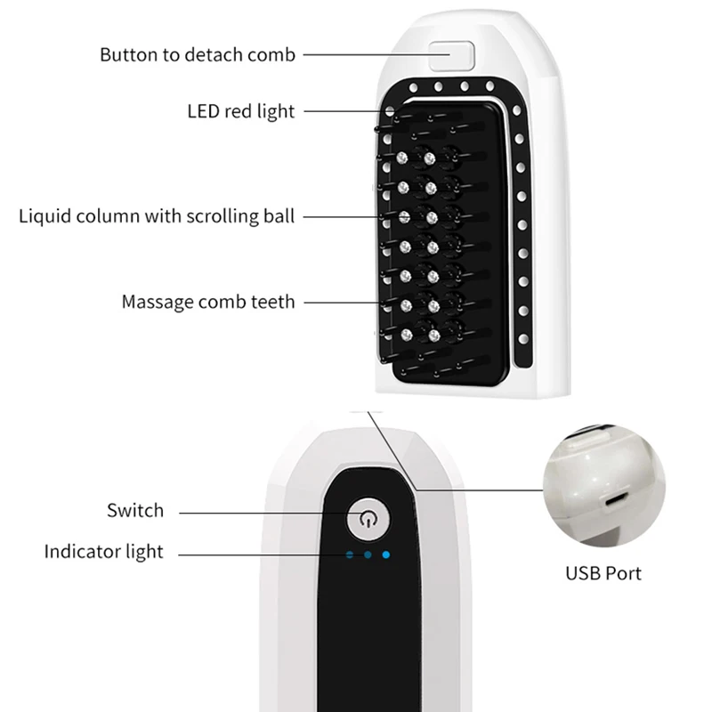 Портативный массажер для волос многофункциональный инструмент ухода за