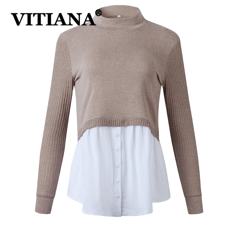 VITIANA женские сексуальные пуловеры свитер Осень-зима 2019 черные облегающие вязаные