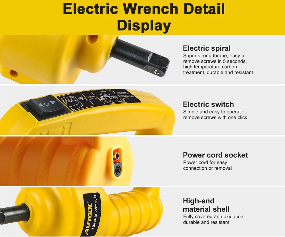 

Car Impact Wrench Electric Socket Wrench 1/2 Inch 500N M 12V Car Repair Tool Auto Tire Changer Tools Screw Sleeve Car Jack