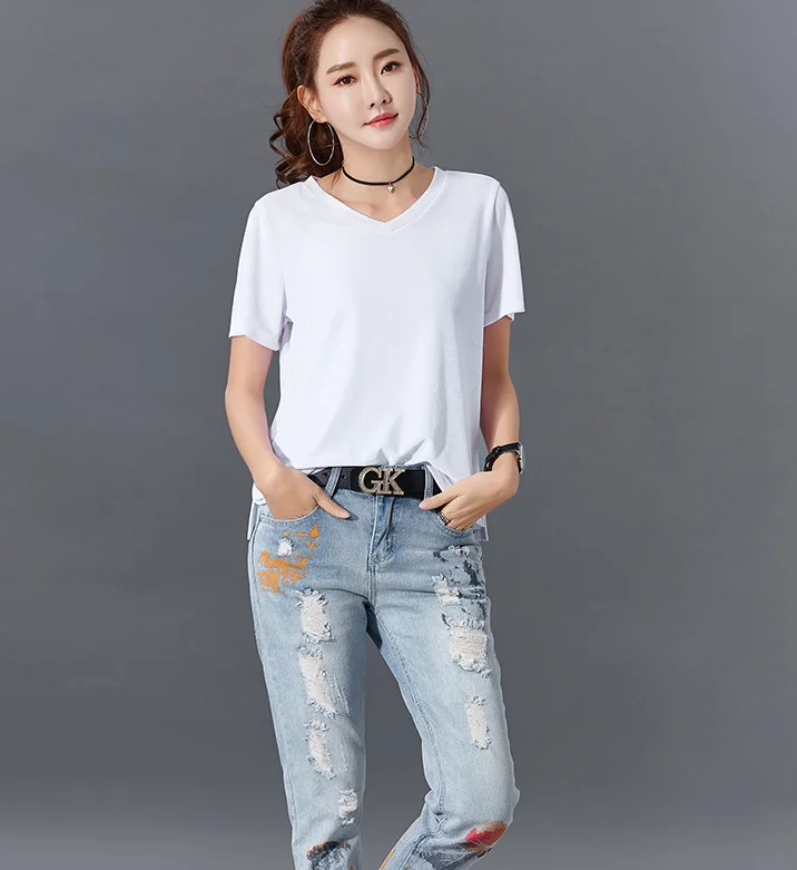 Женская футболка с коротким рукавом 2019 повседневная женская одежда осень зима