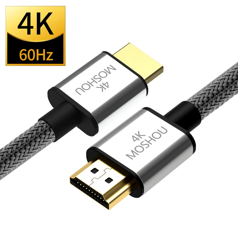 MOSHOU 4K @ 60Hz 2 0 HDMI совместимый с кабель 2.0b 1 4 Ethernet для PS4 проектор HD LCD Apple TV