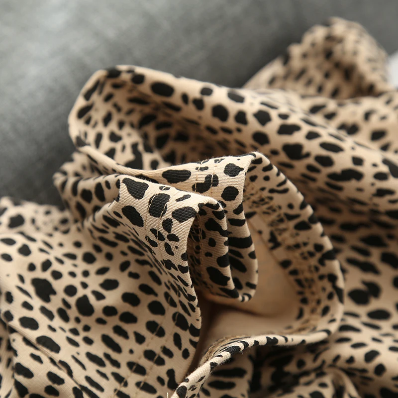 Мини юбка bomb леопардовой расцветки для девочек элегантная летняя хлопковая в