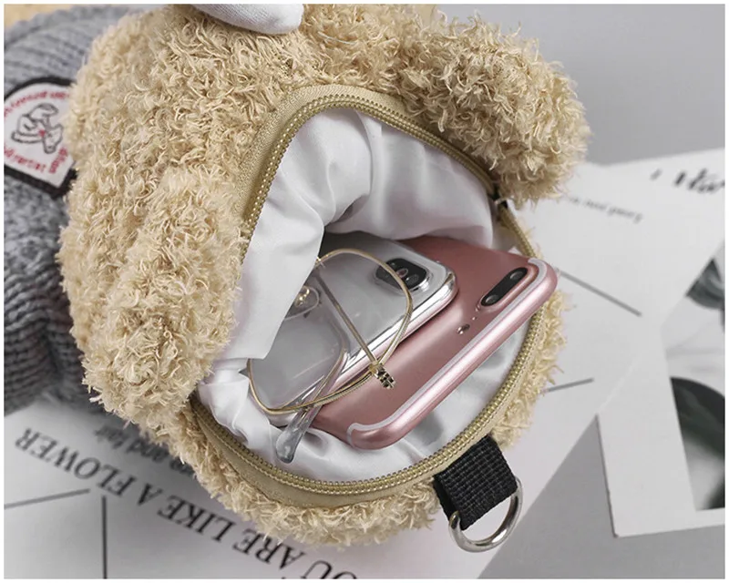 Новый милый коричневый плюшевый рюкзак с плюшевым мишкой мультяшный Мишка из