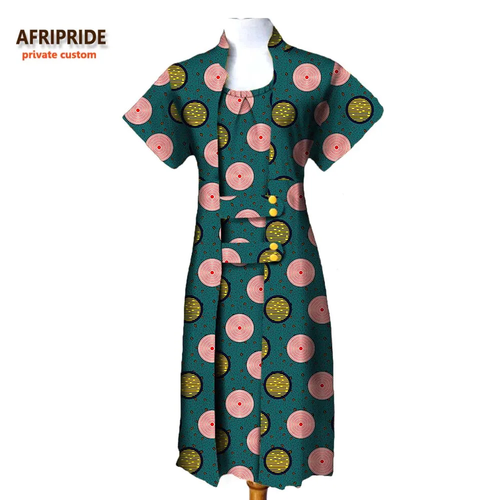 Осенний Африканский костюм из 2 предметов для женщин пальто AFRIPRIDE с коротким
