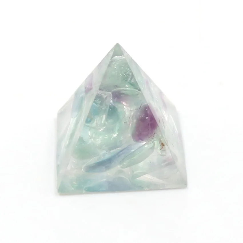 20mm Small Orgone Stone Pyramid Home Decor Lucky Energy Natural Amethysts Agates Garnets Fluorite Crystal Quartz Beads | Украшения и