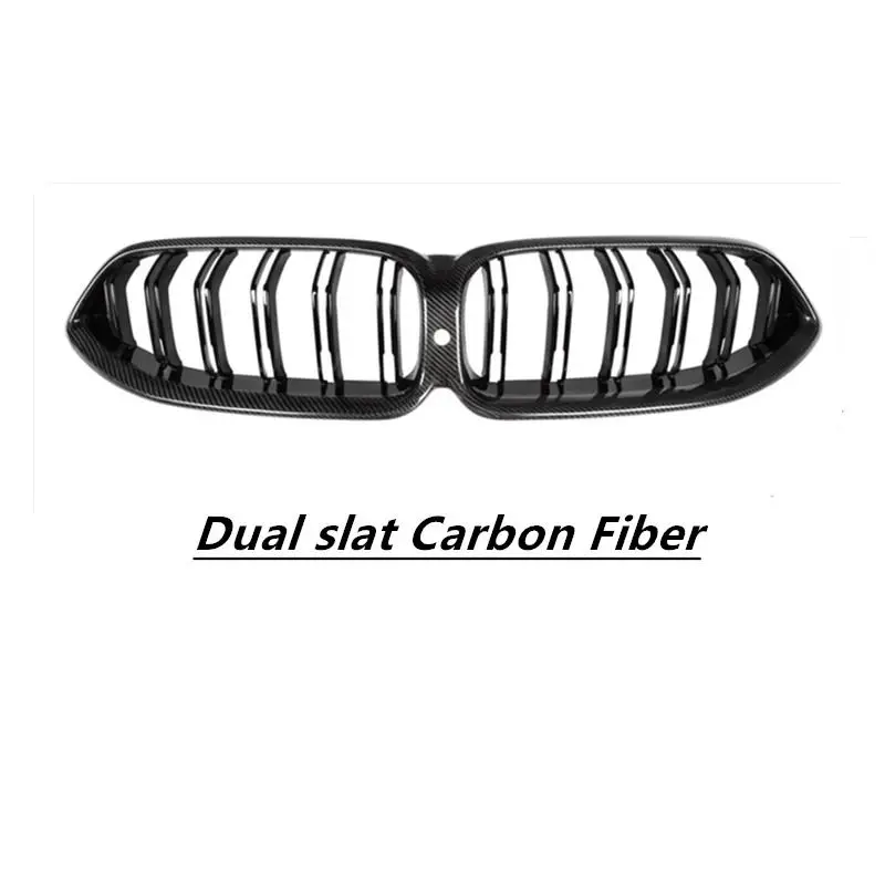 

1 Set Dual Style Front Bumper Grill For BMW 8 Series G14 G15 G16 Piano Black Replacement Racing Grille 2020 M style