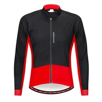 wosawe cycling jersey autumn winter cycling running reflective windproof breathable polyester sport jersey for mountain biking