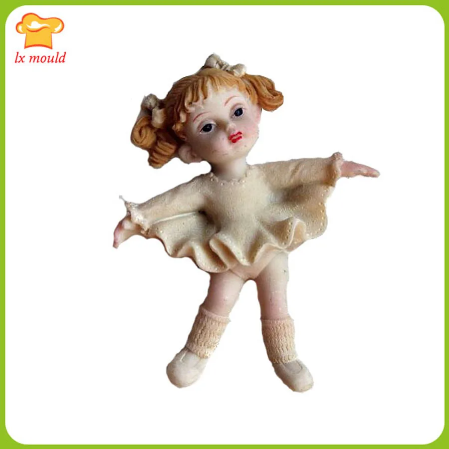 

Ballet girls turn sugar silicone molds cake decorating mould