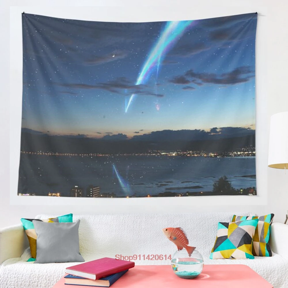 

Anime Movie Scenery tapestry Wall Tapestry Wall Hanging Wall Art Coverlet Bedding Blanket Sheet Throw Furniture Yoga Mat