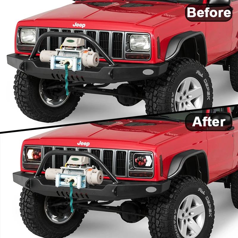 Водостойкие светодиодные фары 5x7 закрытые для грузовика Cherokee XJ YJ|Световая