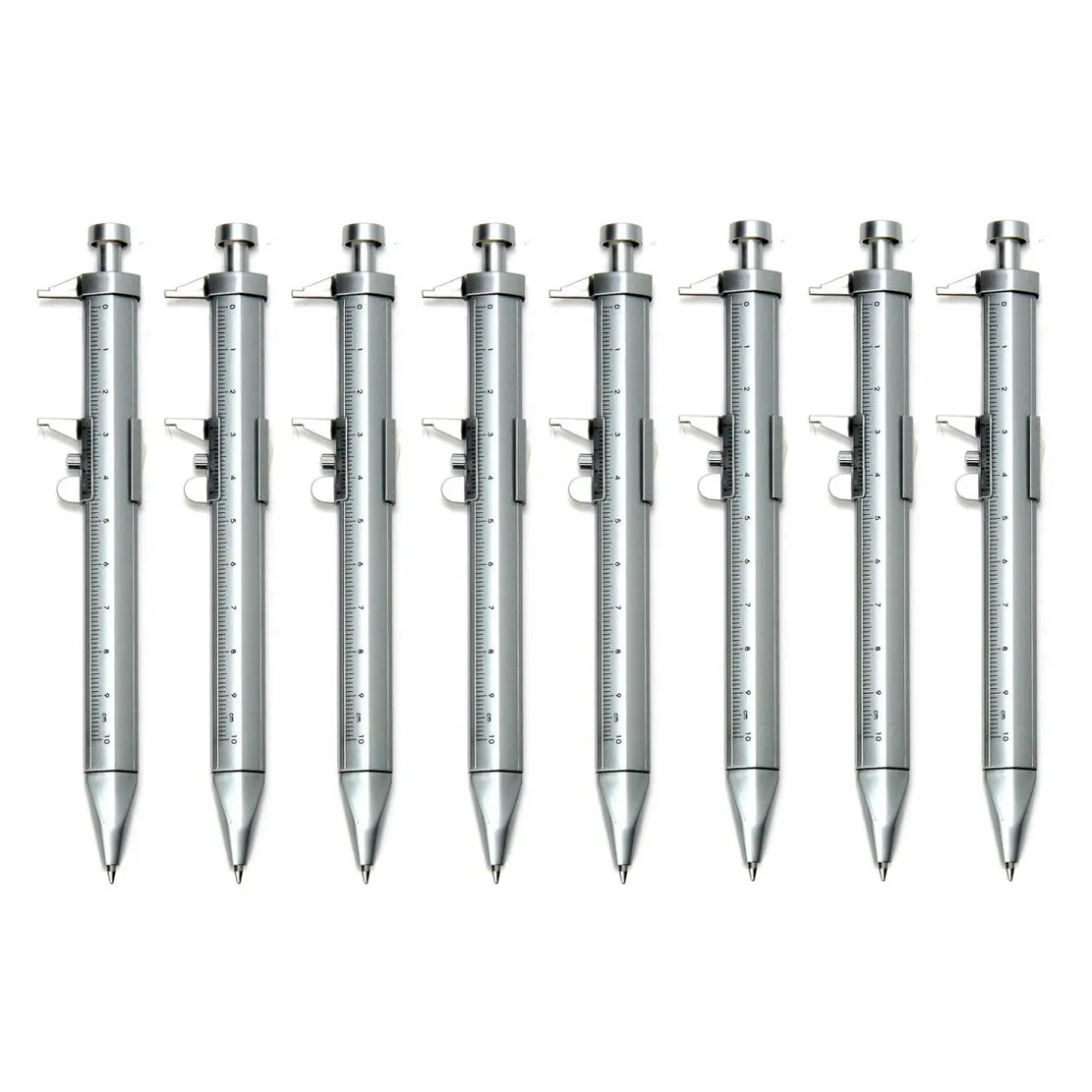 

8Pcs Multifunction 1.0mm Ballpoint Pen Vernier Caliper Roller Ball Pen Blue Black Ink Writing Tools Ball-Point Pens Gel Pen