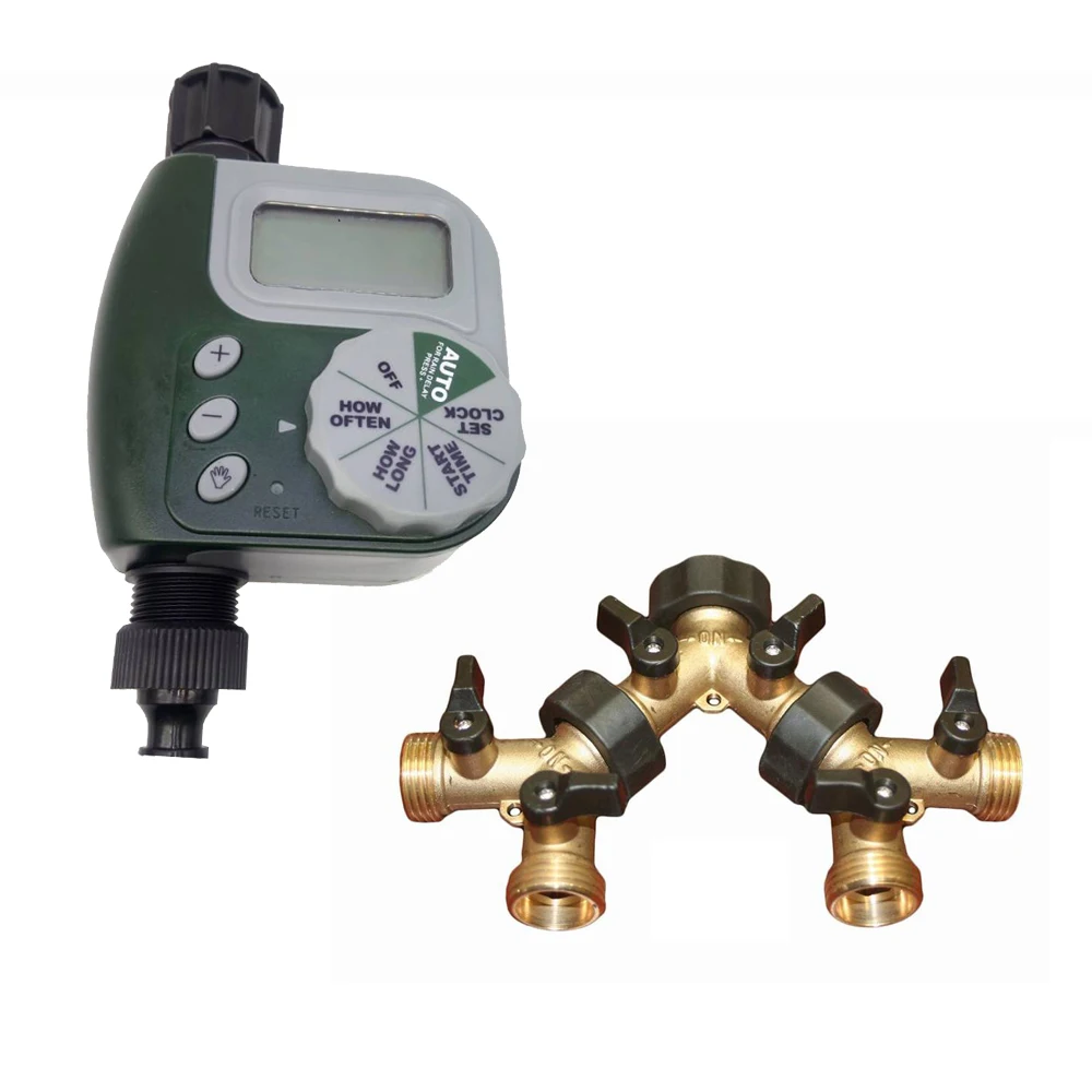 Умный таймер полива для сада ЕС/США латунный сплиттер программируемая садовая