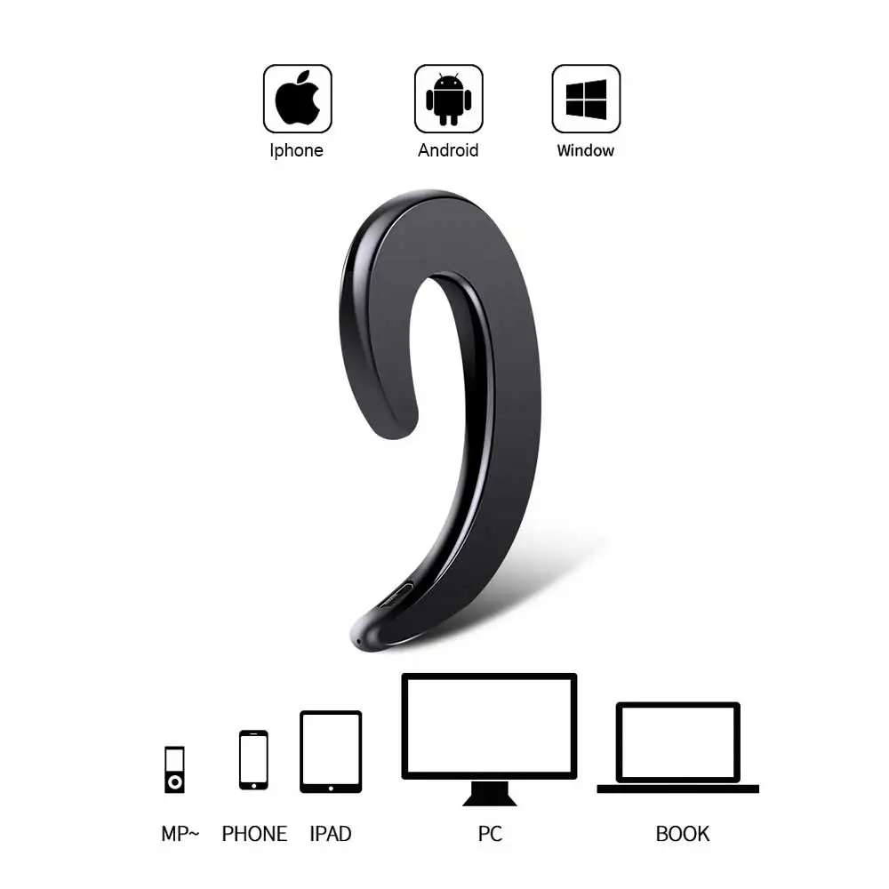 KOBWA беспроводные Bluetooth костяные проводные наушники эргономичный дизайн 120 часов в