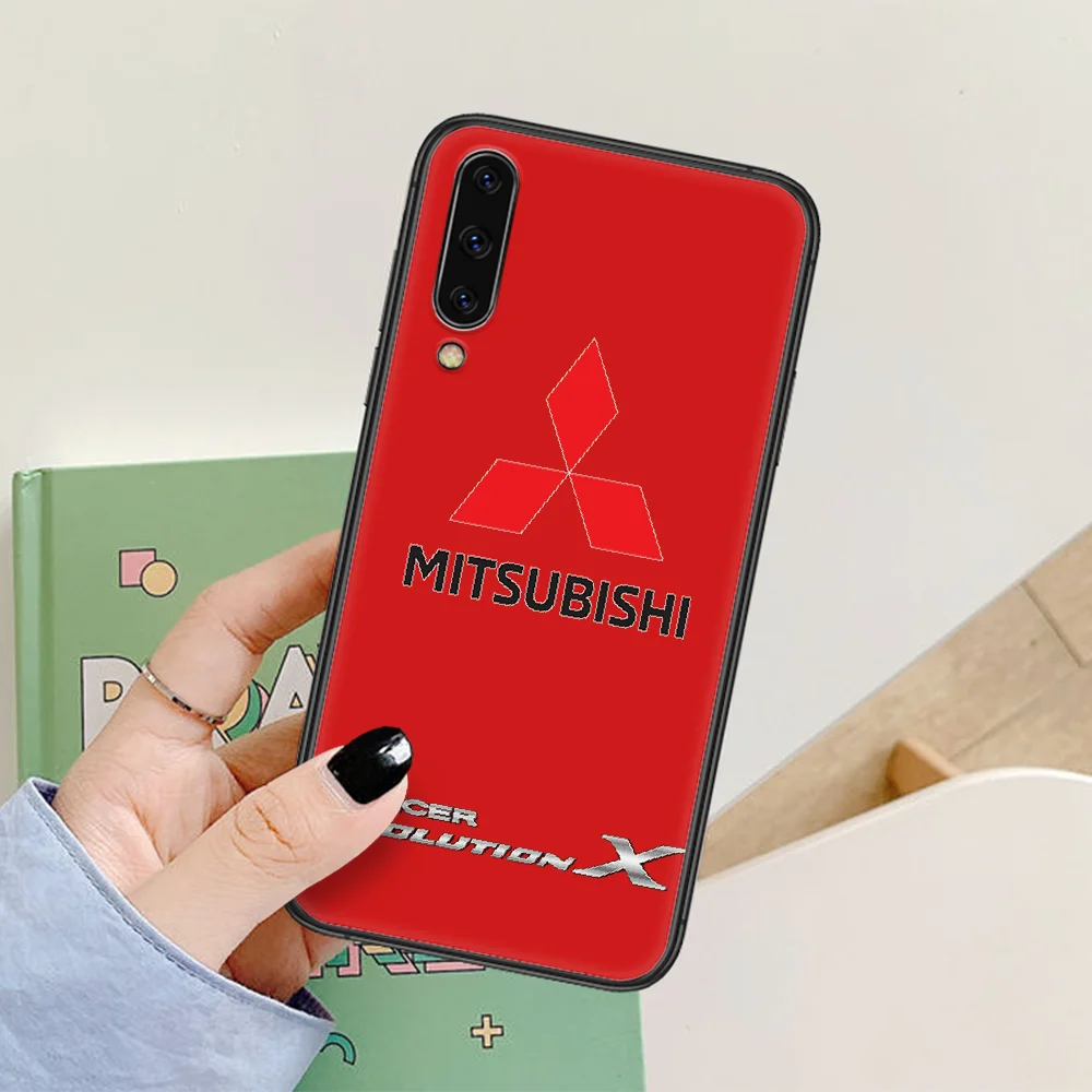 

Mitsubishi car Phone Case For Samsung Galaxy A 3 5 7 8 10 20 20E 21S 30 30S 40 50 51 70 71 black Bumper Silicone Shell Painting