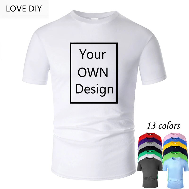 

Your OWN Design Brand Logo/Picture Custom Men and women DIY Cotton T shirt Short sleeve Casual T-shirt tops Tee 13 color fc001