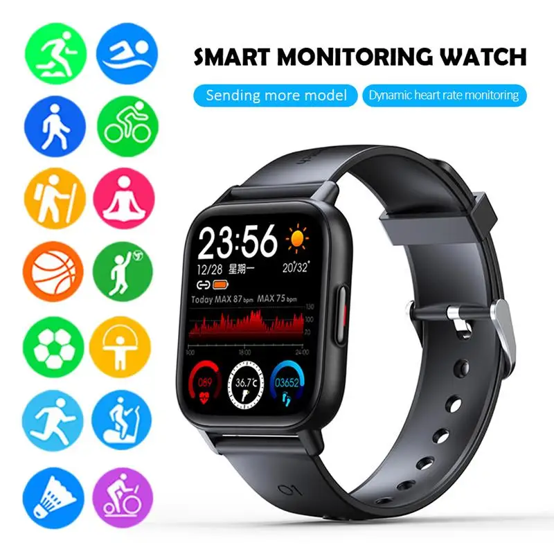 Smart Watch Men Women Blood Oxygen Rate Monitor Waterproof Full Touch Screen Bluetooth 5.0 Sports Fitness Tracker Smartwatch