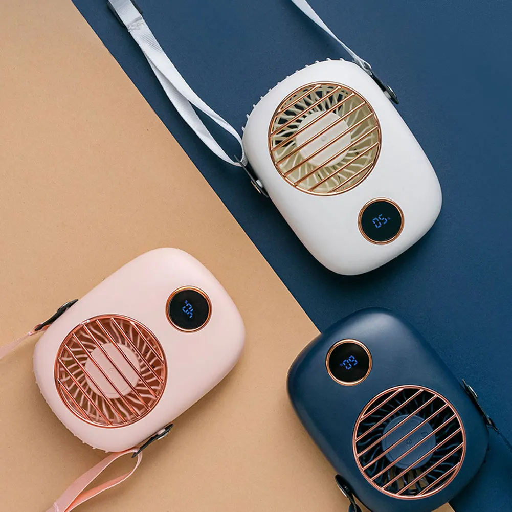 

Neck Fan Mini Usb Cooler Rechargeable Portable Outdoor Travel Handheld Portable Silent Small PC Cooling Fans With LED Display