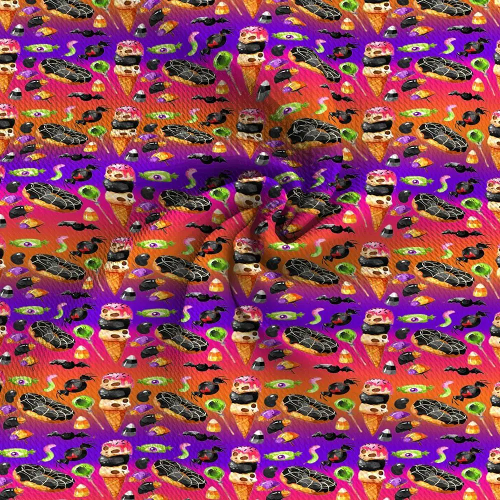 50*140cm Patchwork Printed Halloween Bullet Textured Liverpool Fabric for Tissue Kids Home Textile Sewing Doll Crafts c11747 | Дом и сад