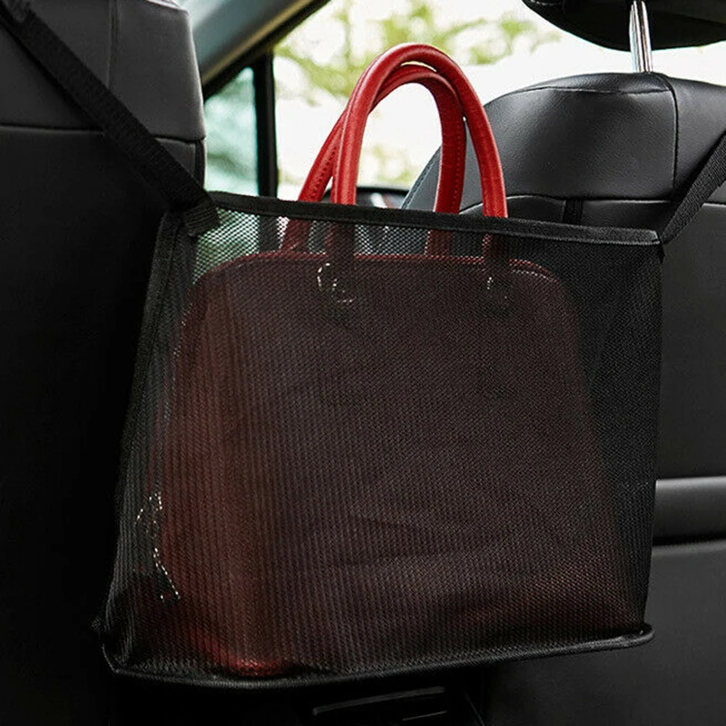 

Car Net Pocket Handbag Holder Between Seat Organizer Storage Bag Stowing Tidying Interior Accessories 4 Colors