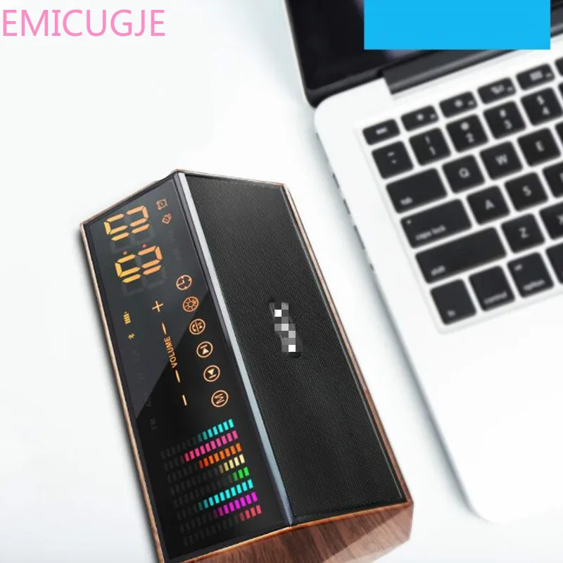 Сенсорный экран светодиодные цифровые часы с динамиком/Радио электронный