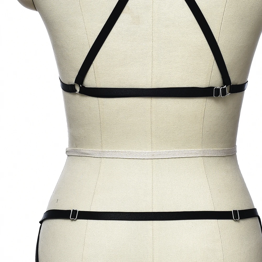 Пентаграммы гот сексуальные средства ухода за кожей Клетка Ремень Черный боди